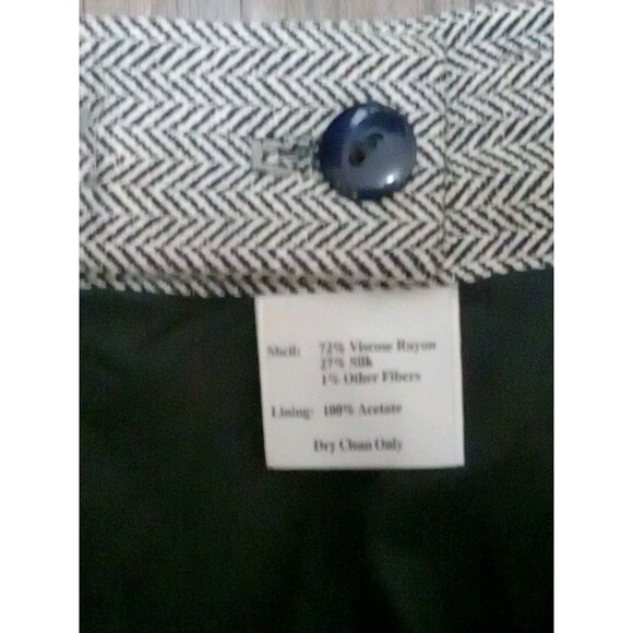 Talbots  Maxi Skirt Womens Size 8 Dry Clean Only Rayon Silk Blend black gray - Picture 3 of 8